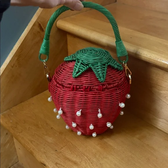 Kate Spade NY Target Pearl Embellished Strawberry Basket Bag - Picture 2 of 6